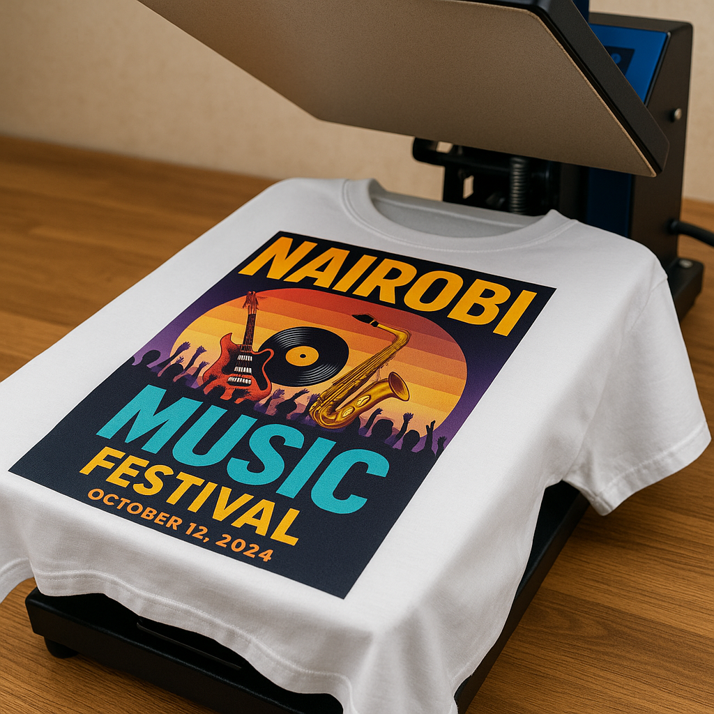 Event T-shirt printing project in Nairobi